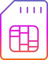 Sd Card Line Gradient Icon Design vector