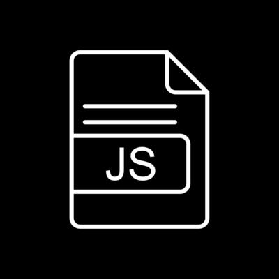 JS File Format Line Inverted Icon Design