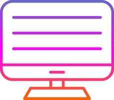 Computer Line Gradient Icon Design vector