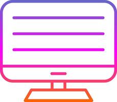 Computer Line Gradient Icon Design vector