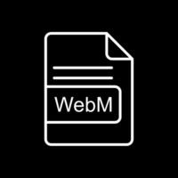 webm archivo formato línea invertido icono diseño vector