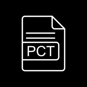 PCT File Format Line Inverted Icon Design vector