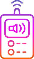 Recorder Line Gradient Icon Design vector