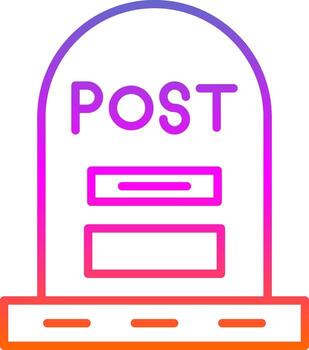 Post Line Gradient Icon Design vector