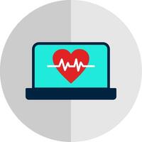 Electrocardiography Flat Scale Icon Design vector