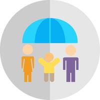 Family Health Insurance Flat Scale Icon Design vector