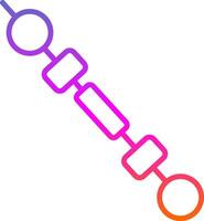 Skewer Line Gradient Icon Design vector