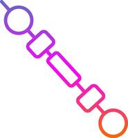 Skewer Line Gradient Icon Design vector