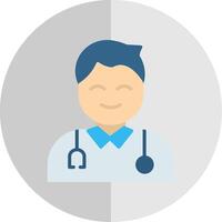 Male Doctor Flat Scale Icon Design vector