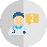 Health Question Flat Scale Icon Design vector