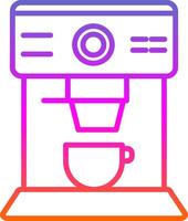 café máquina línea degradado icono diseño vector