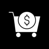 E-Commerce Glyph Inverted Icon Design vector