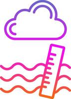 Ruler Line Gradient Icon Design vector