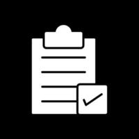 Directory Submission Glyph Inverted Icon Design vector