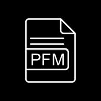 PFM File Format Line Inverted Icon Design vector