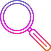 Magnifying Glass Line Gradient Icon Design vector