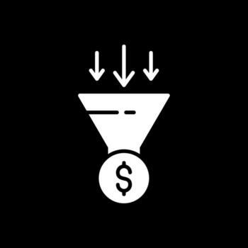 Conversion Optimization Glyph Inverted Icon Design vector