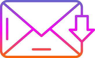 Inbox Line Gradient Icon Design vector