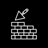 Masonry Line Inverted Icon Design vector