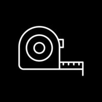 Measure Tape Line Inverted Icon Design vector