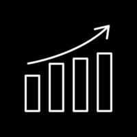 Growth Line Inverted Icon Design vector