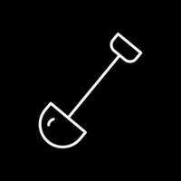 Shovel Line Inverted Icon Design vector