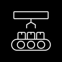 Industry Line Inverted Icon Design vector