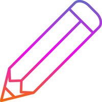 Pencil Line Gradient Icon Design vector