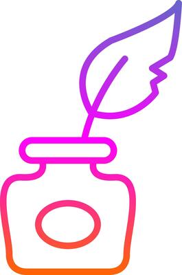 Ink Line Gradient Icon Design