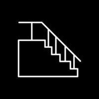 escalera línea invertido icono diseño vector