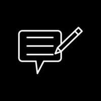 Blog Line Inverted Icon Design vector