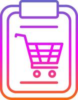 Shopping Line Gradient Icon Design vector