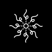 Firework Line Inverted Icon Design vector