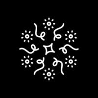 Firework Line Inverted Icon Design vector