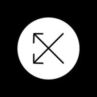 Split Glyph Inverted Icon Design vector