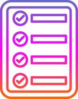 List Line Gradient Icon Design vector