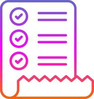 Check List Line Gradient Icon Design vector