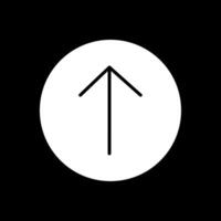 Up Right Glyph Inverted Icon Design vector