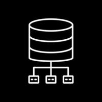 Database Architecture Line Inverted Icon Design vector