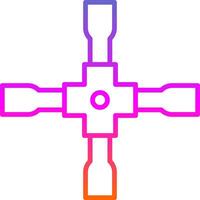 Lug Wrench Line Gradient Icon Design vector