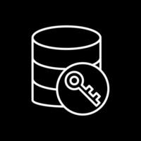 Database Encryption Line Inverted Icon Design vector