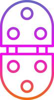Hinge Line Gradient Icon Design vector