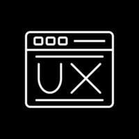 User Experience Line Inverted Icon Design vector