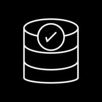 Database Line Inverted Icon Design vector