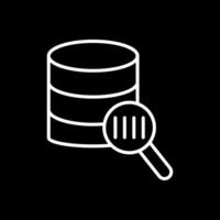 Database Scanning Line Inverted Icon Design vector