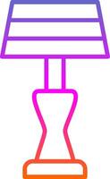 lámpara línea degradado icono diseño vector