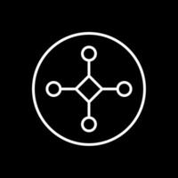 Connect Line Inverted Icon Design vector