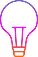 Light Bulb Line Gradient Icon Design vector