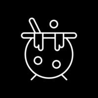 Cauldron Line Inverted Icon Design vector