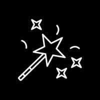 Magic Wand Line Inverted Icon Design vector